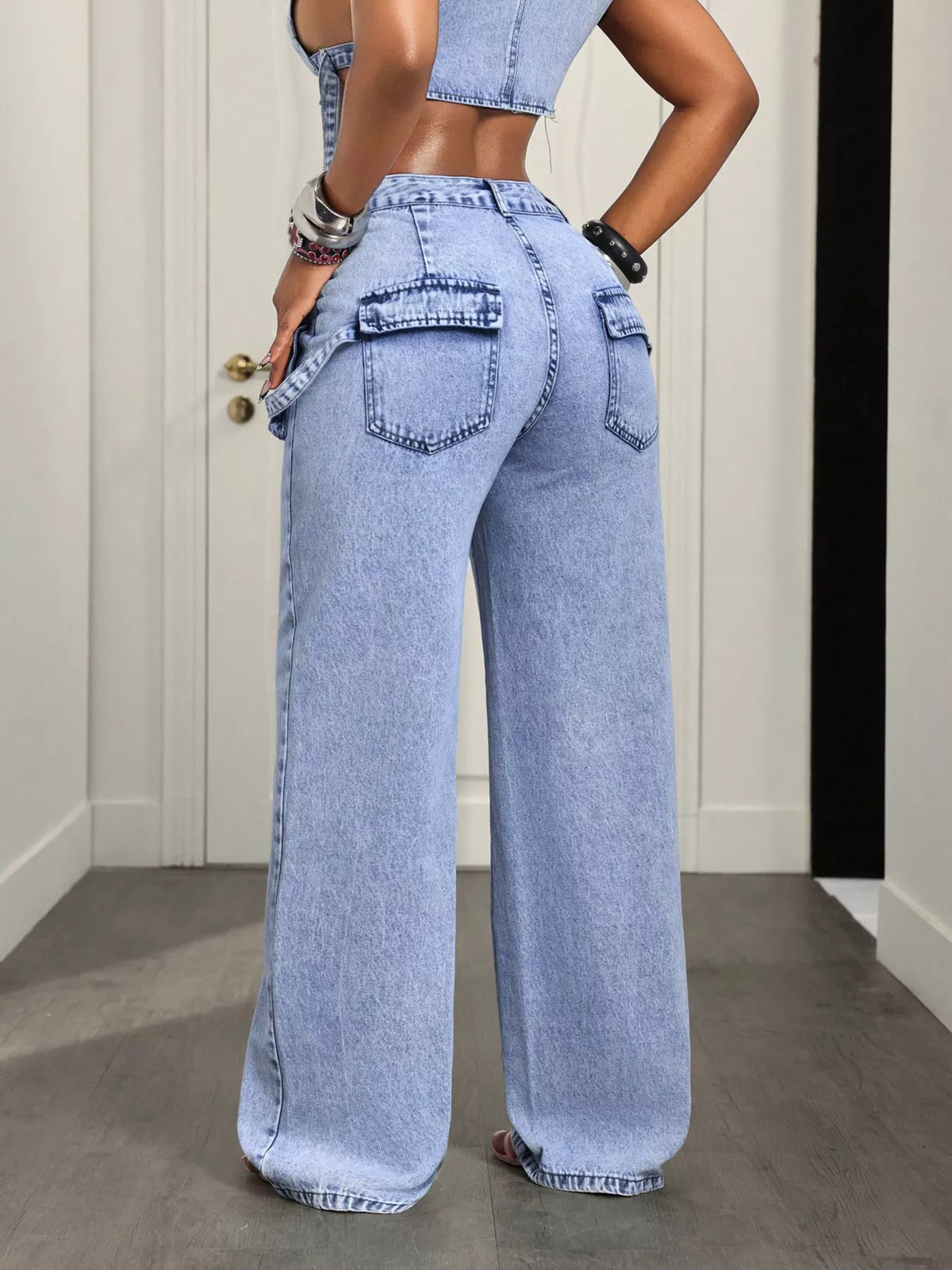 High-Waisted Wide-Leg Jeans - Lilixa.store