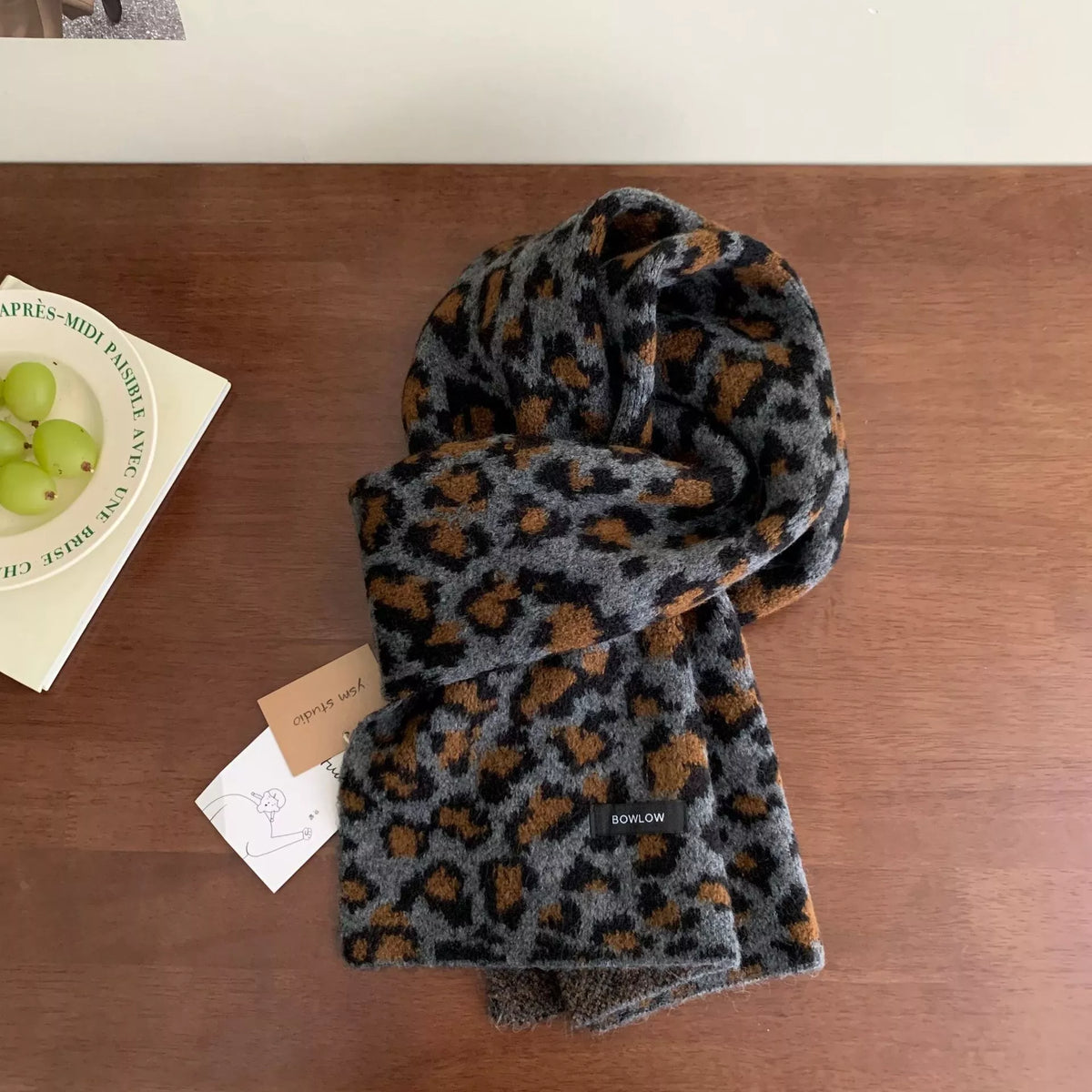 Animal Print Plush Winter Scarf - Lilixa.store