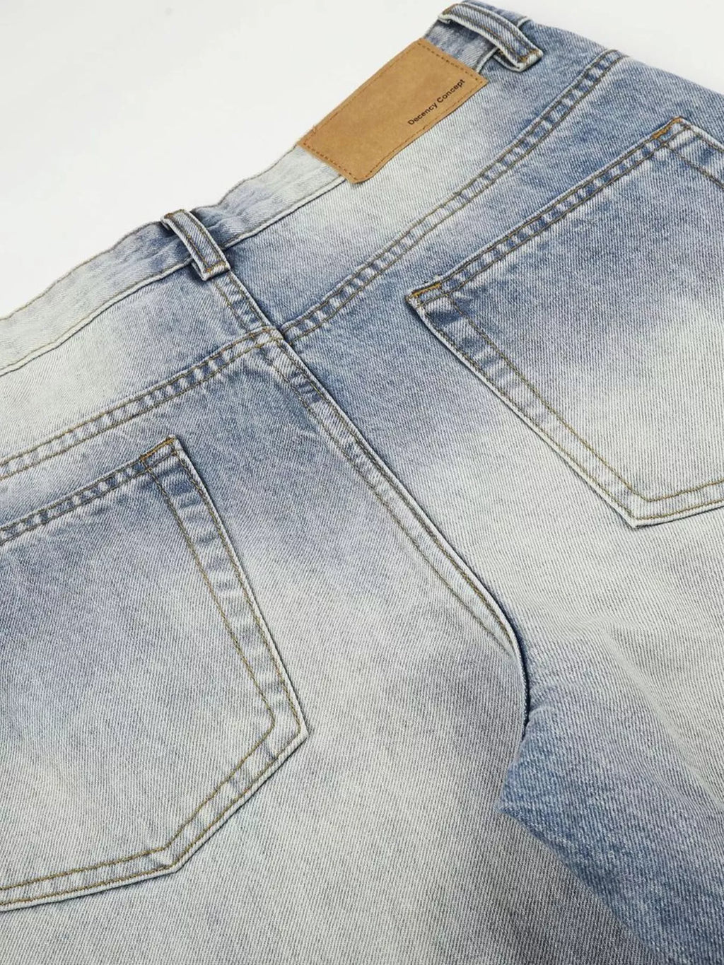 Men's Washed Wide Leg Jeans - Lilixa.store