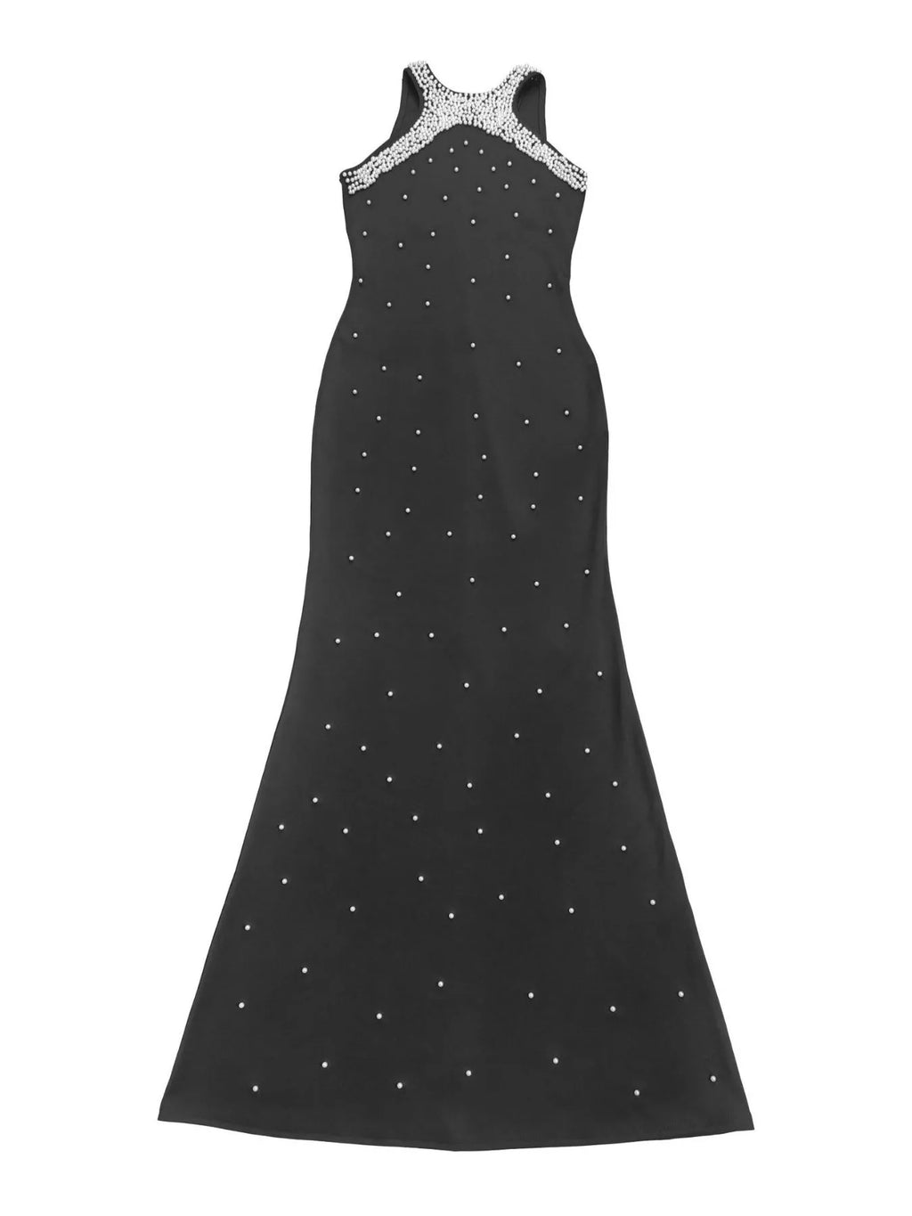 Pearl Detail Sleeveless Maxi Dress - Lilixa.store