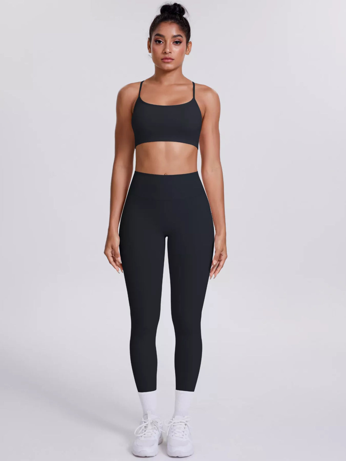 Criss-Cross Back Cami and Leggings Active Set - Lilixa.store