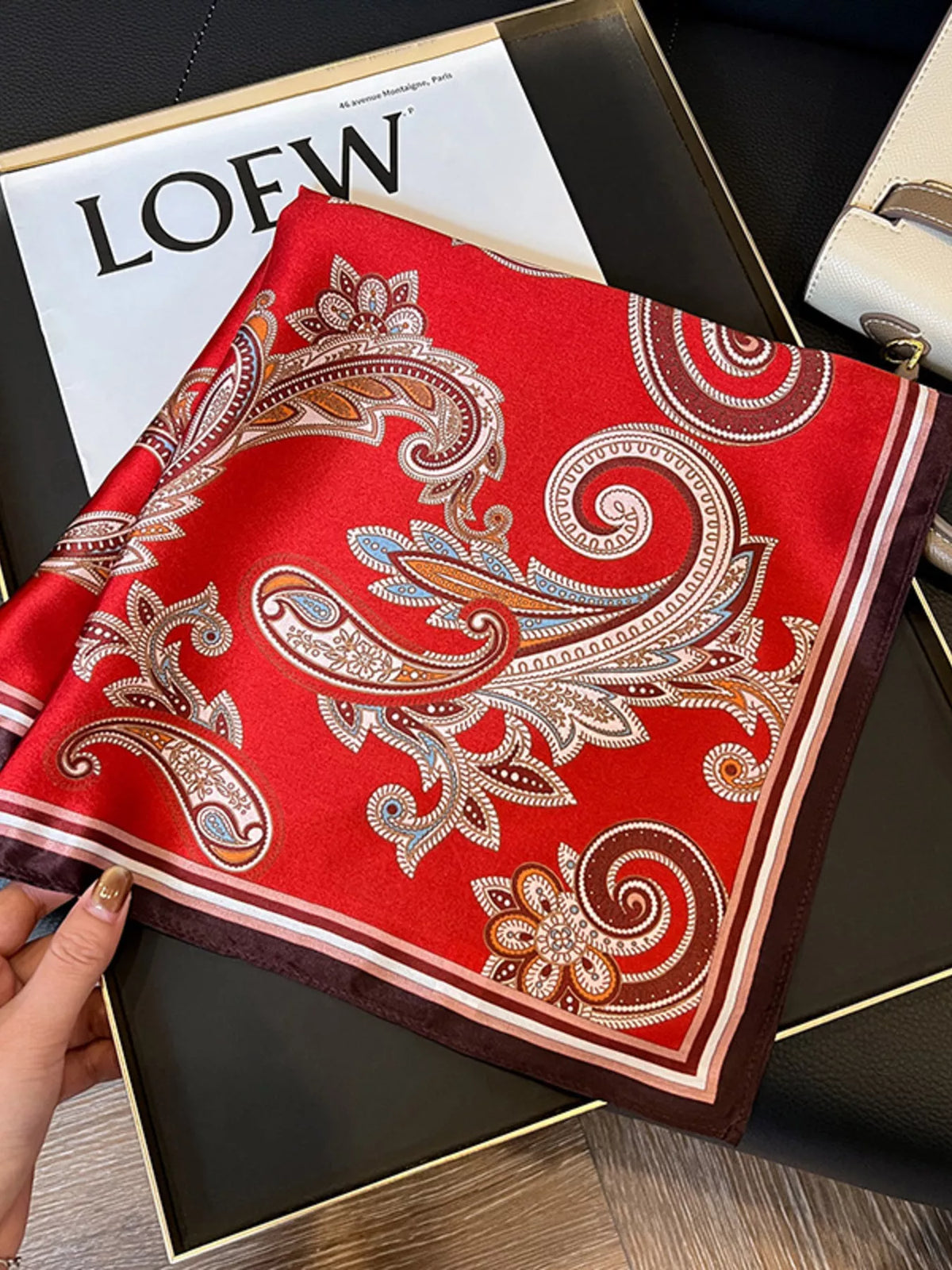 Vintage Paisley Silk Scarf - Lilixa.store