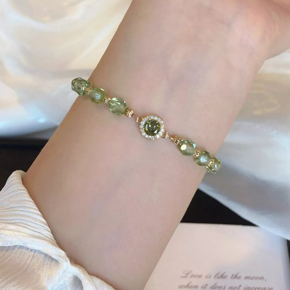 18K Gold-Plated Zircon Bead Bracelet - Lilixa.store