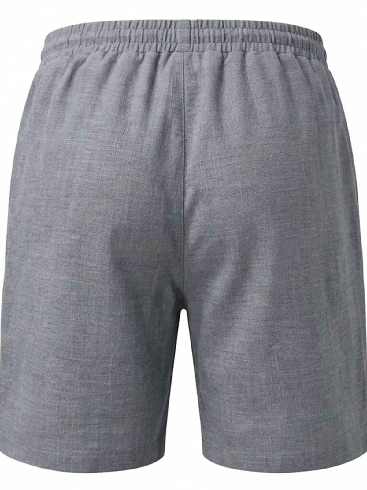 Men's Full Size Linen Blend Drawstring Shorts Plus Size - Lilixa.store