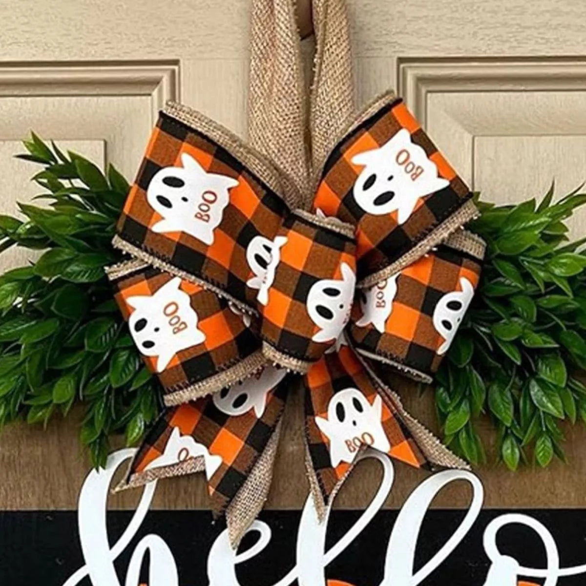 Hello BOO Halloween Decorative Wooden Door Hanger - Lilixa.store