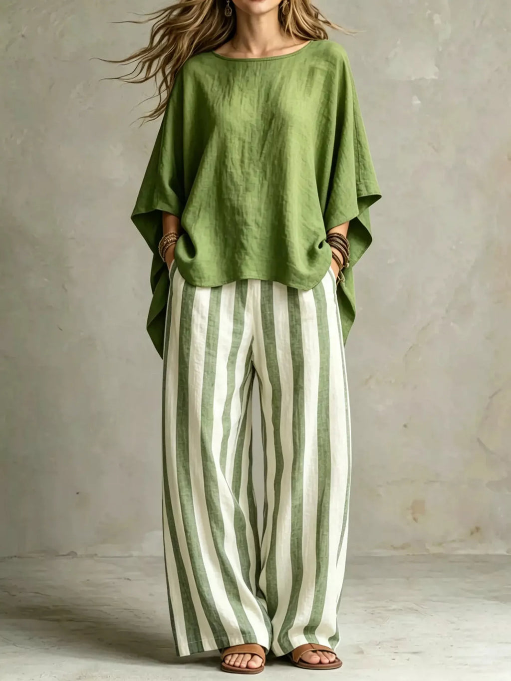 Full Size Solid Color Top and Pants Set Plus Size - Lilixa.store