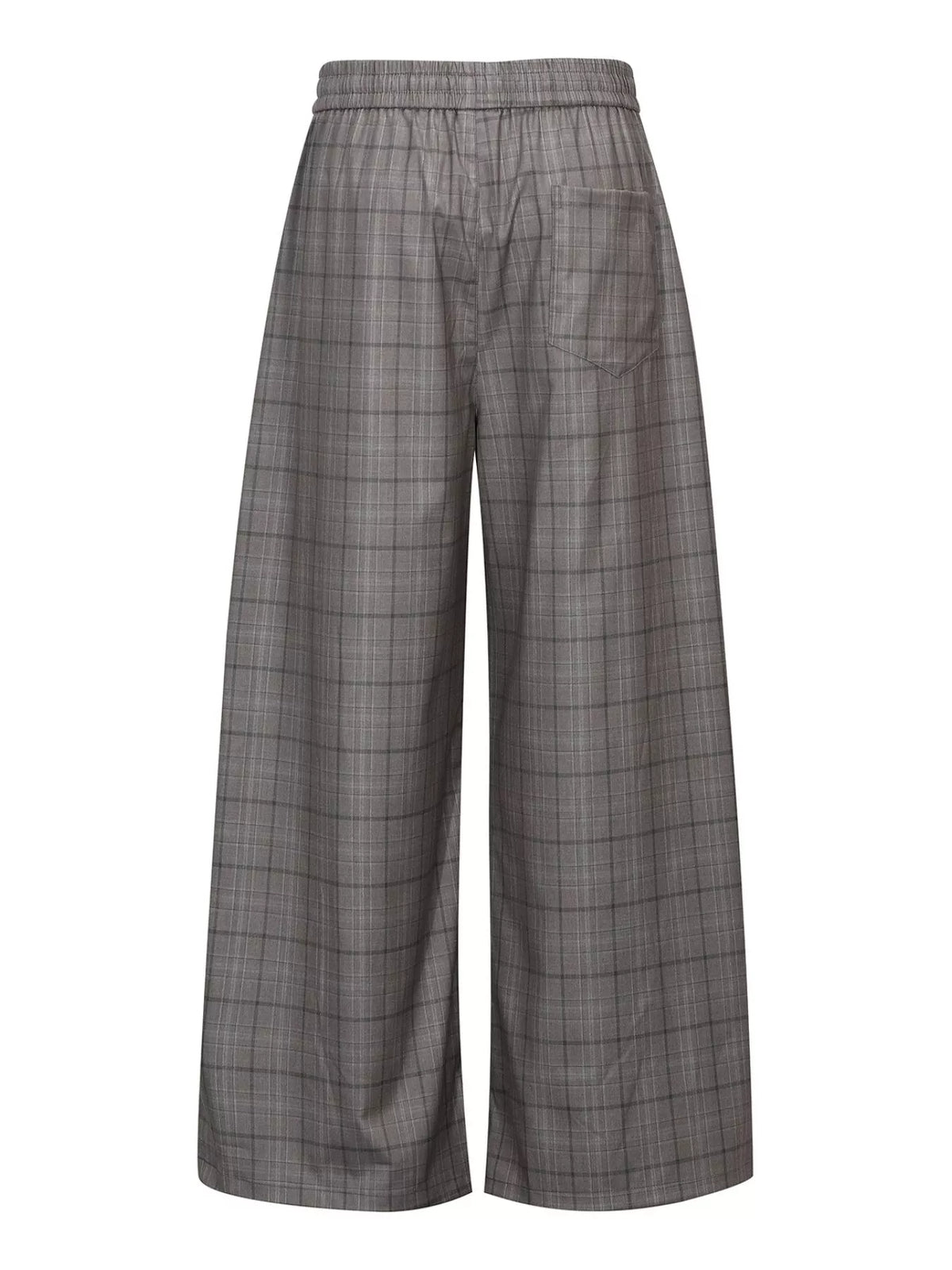 Men's Plaid Wide-Leg Pants