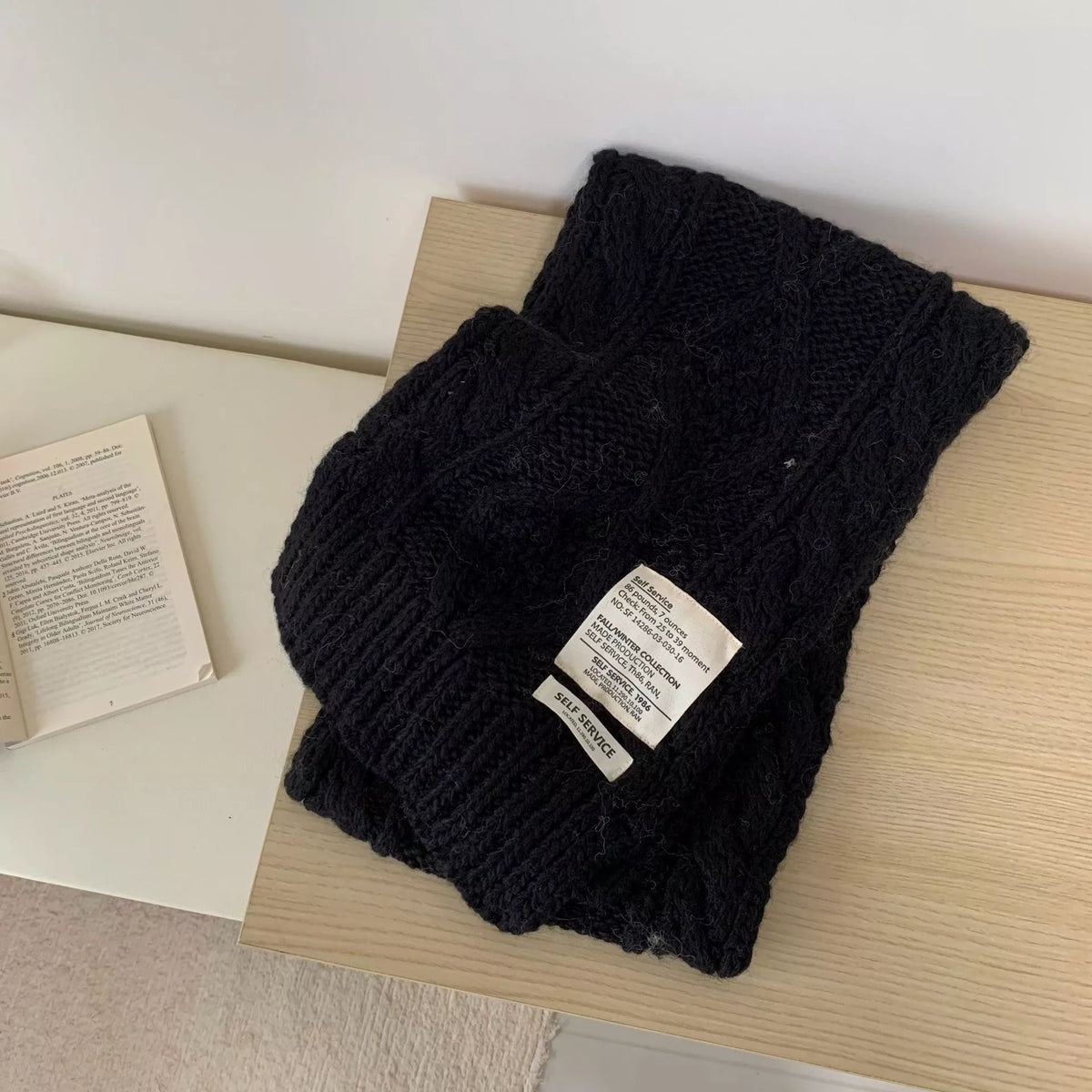 Chunky Cable Knit Scarf - Lilixa.store