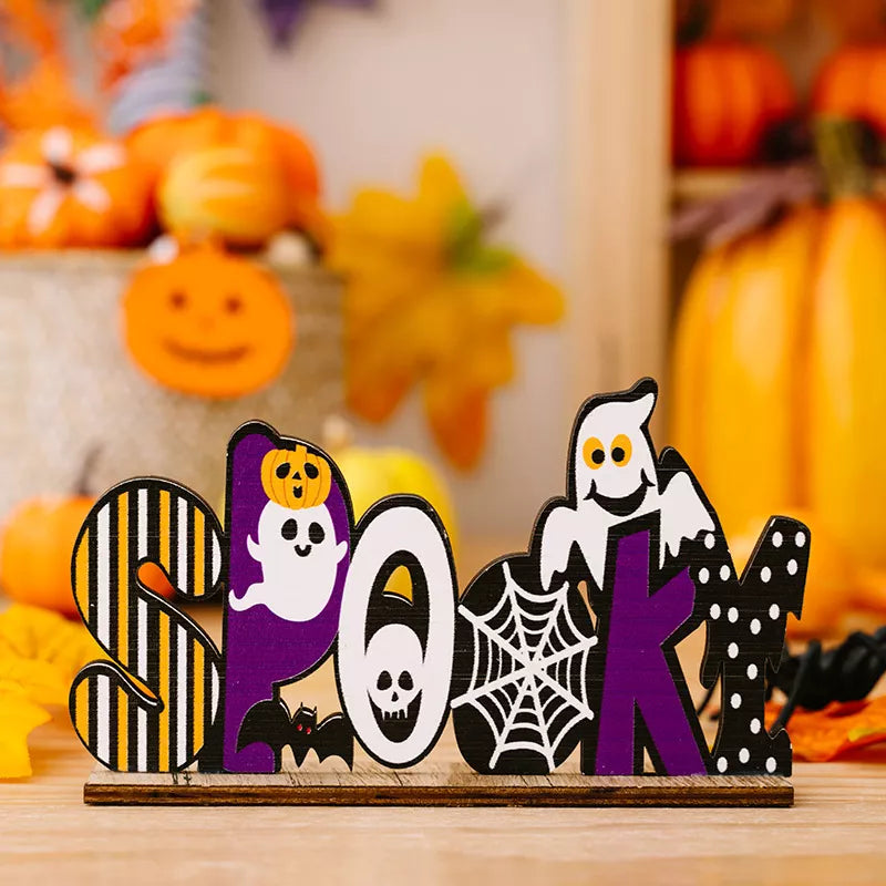 Halloween Wooden Decorative Tabletop Ornament - Lilixa.store