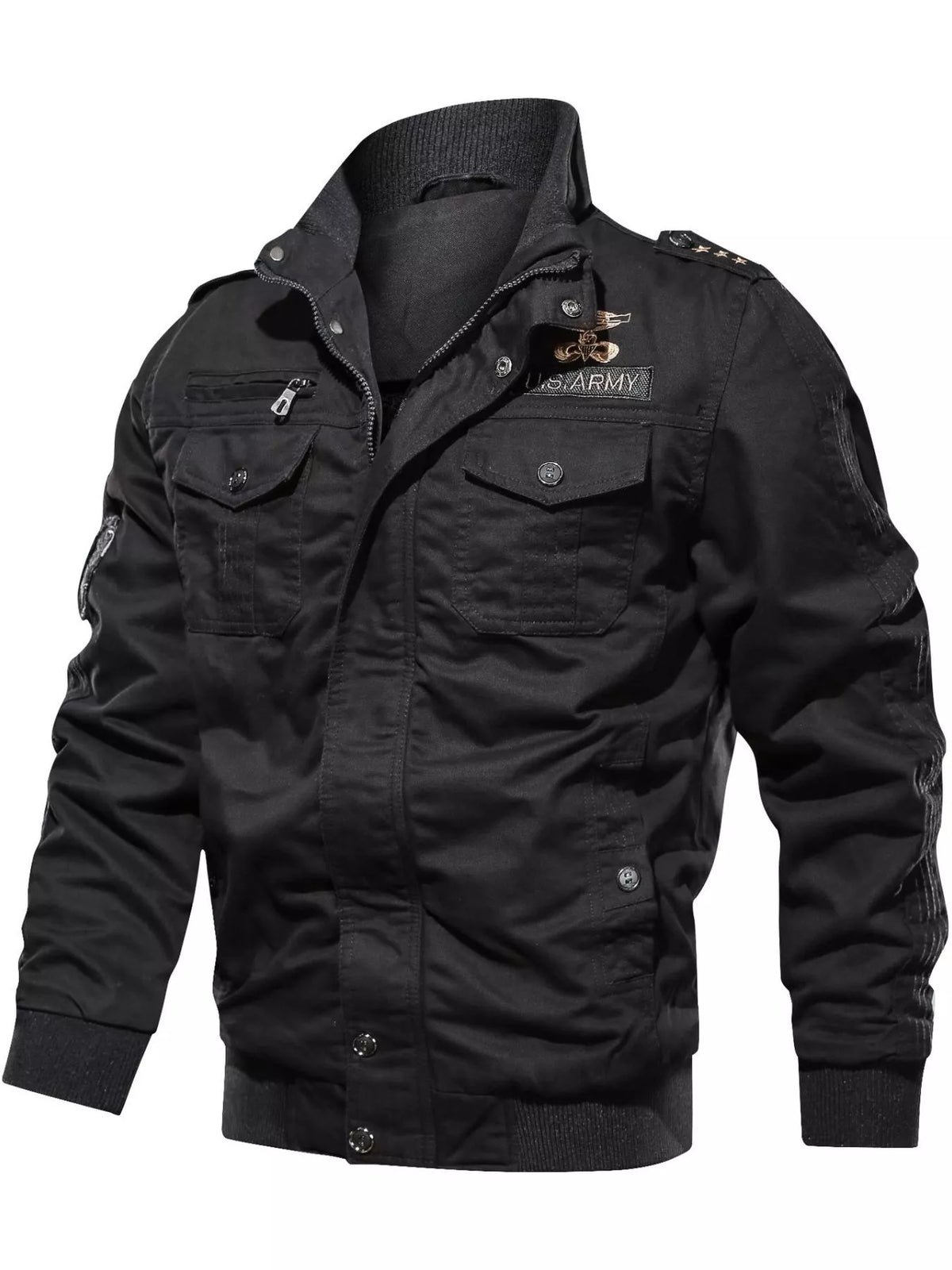 Men's Plus Size Zip Up Lightweight Bomber Jacket - Lilixa.store