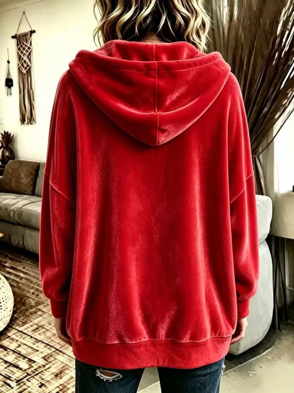 Full Size Casual Button-Down Hooded Outerwear Plus Size, view 10