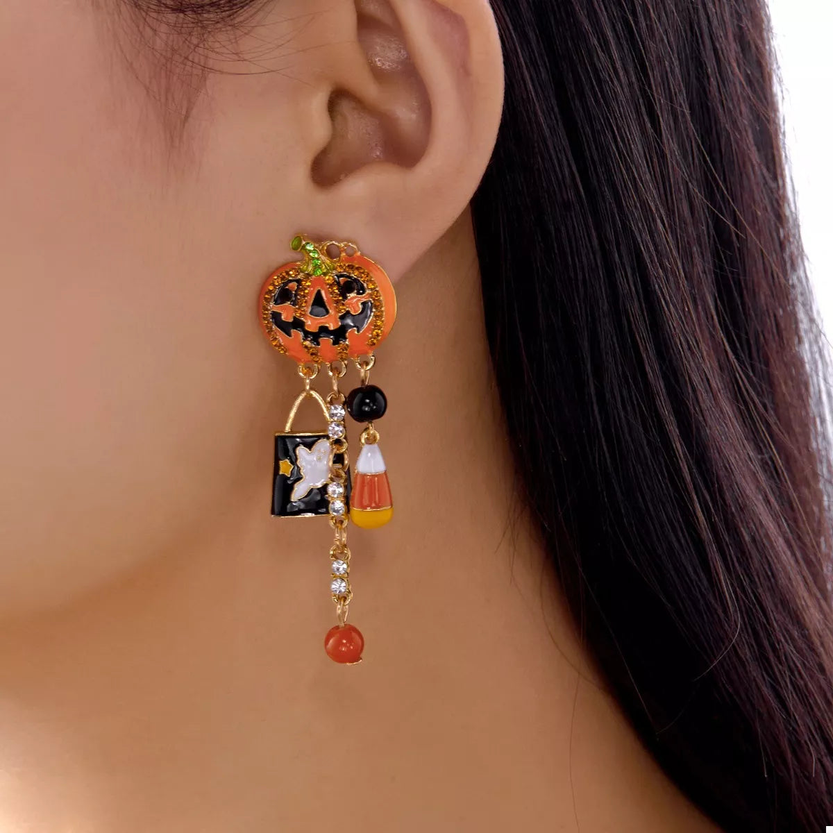 Halloween Pumpkin Drop Earrings - Lilixa.store