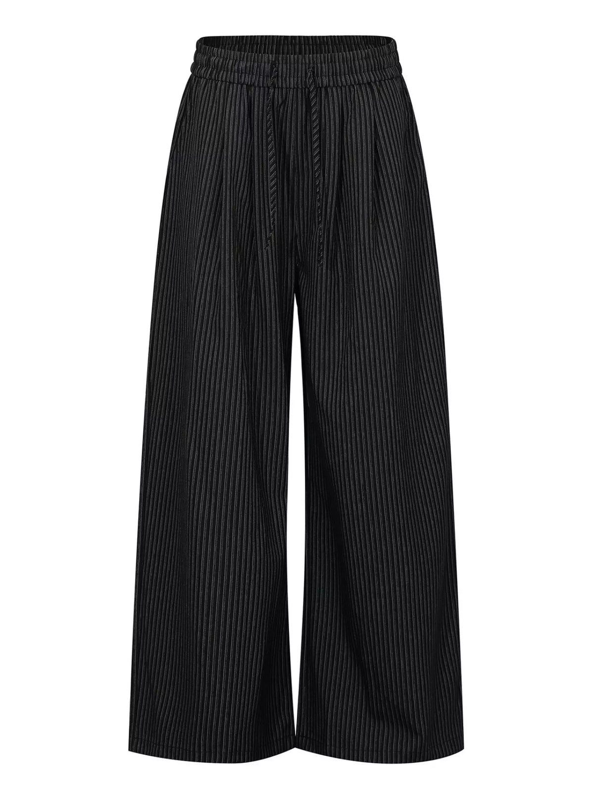 Men's Striped Wide-Leg Drawstring Pants - Lilixa.store