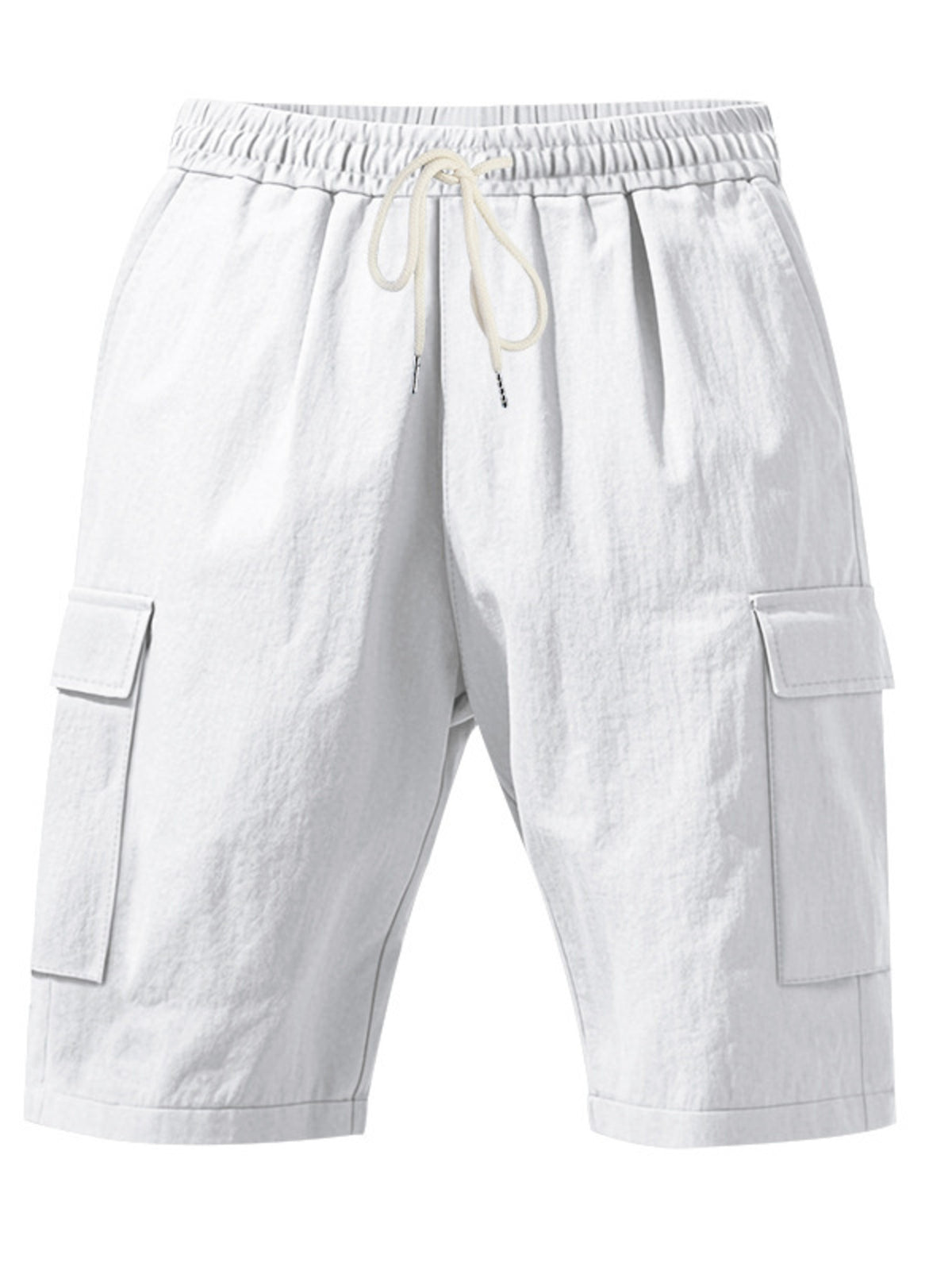 Men's Full Size Casual Lightweight Cargo Shorts Plus Size in White