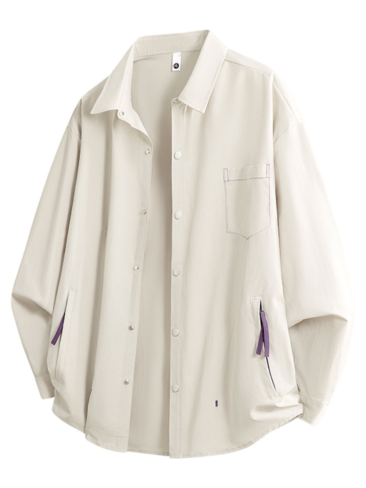 Men's Full Size Snap Down Long Sleeve Shacket Plus Size - Lilixa.store