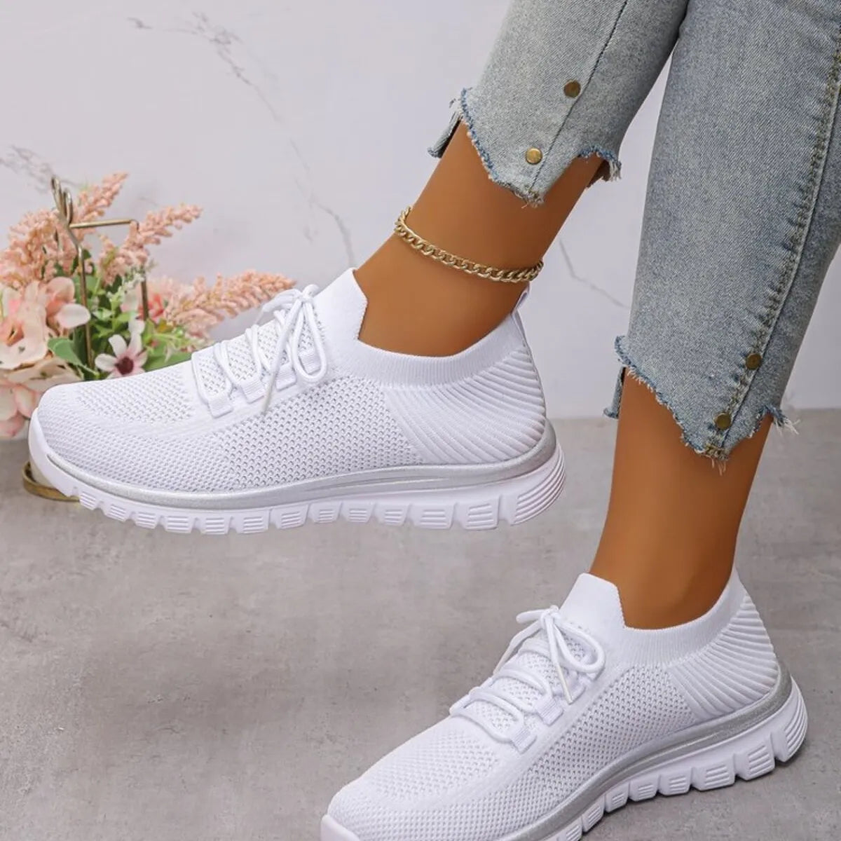 Breathable Mesh Lace Up Athletic - Lilixa.store
