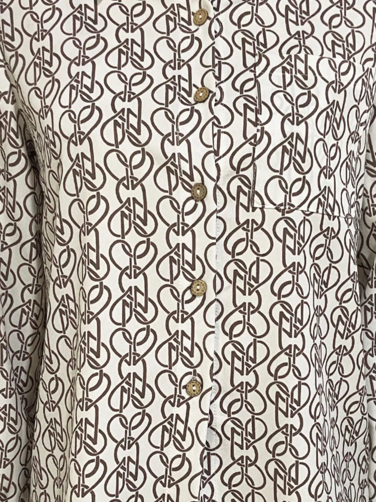 Printed Button-Down Long Sleeve Shirt - Lilixa.store