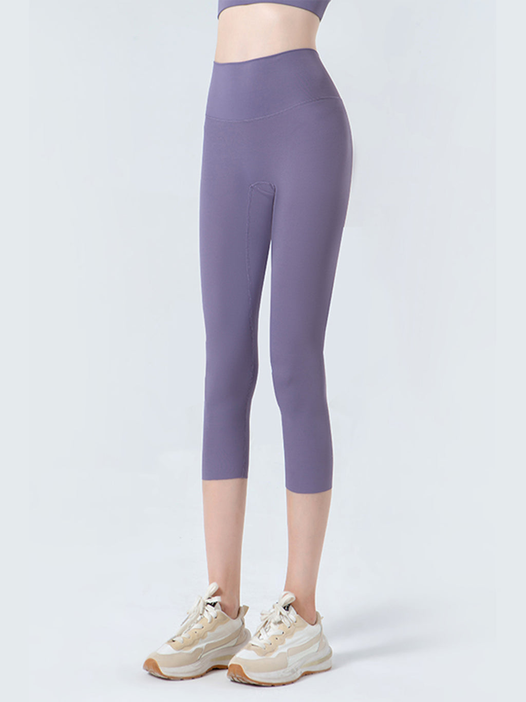 Wide Waistband Cropped Sports Leggings - Lilixa.store