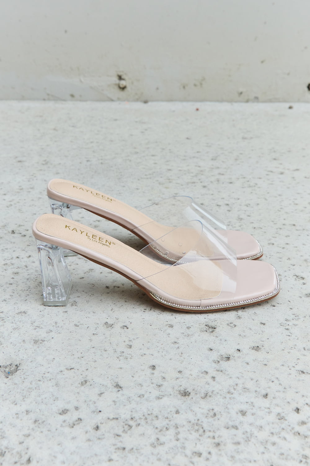 DDK Make Myself Clear Mule Block Heels - Lilixa.store