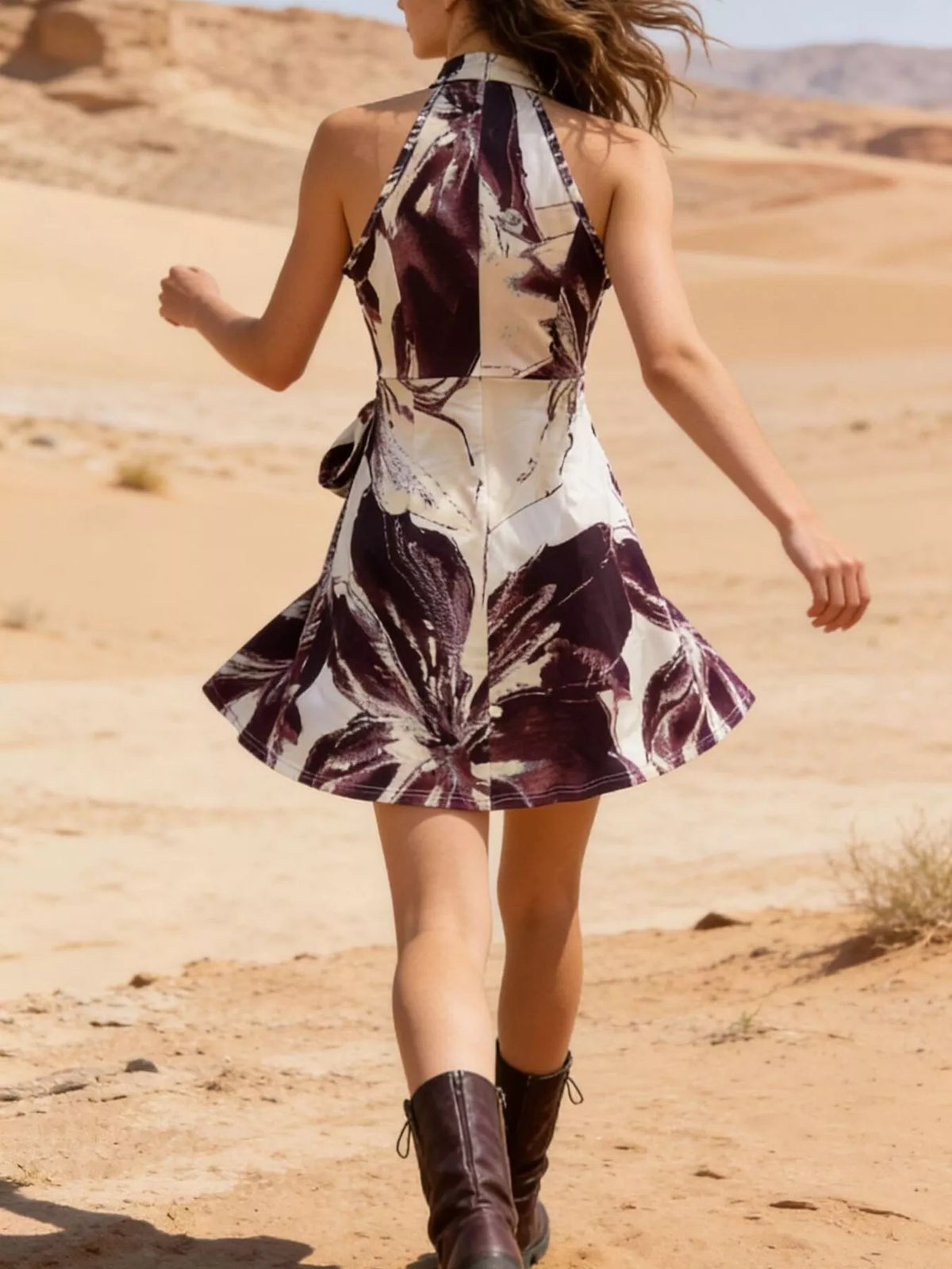 Printed Sleeveless Mini Dress