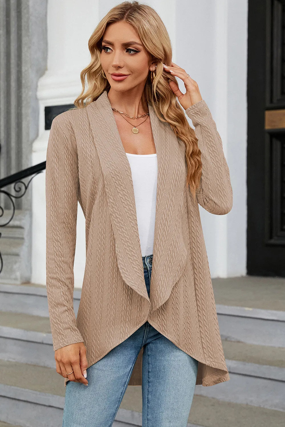 Open Front Long Sleeve Cardigan, view 2