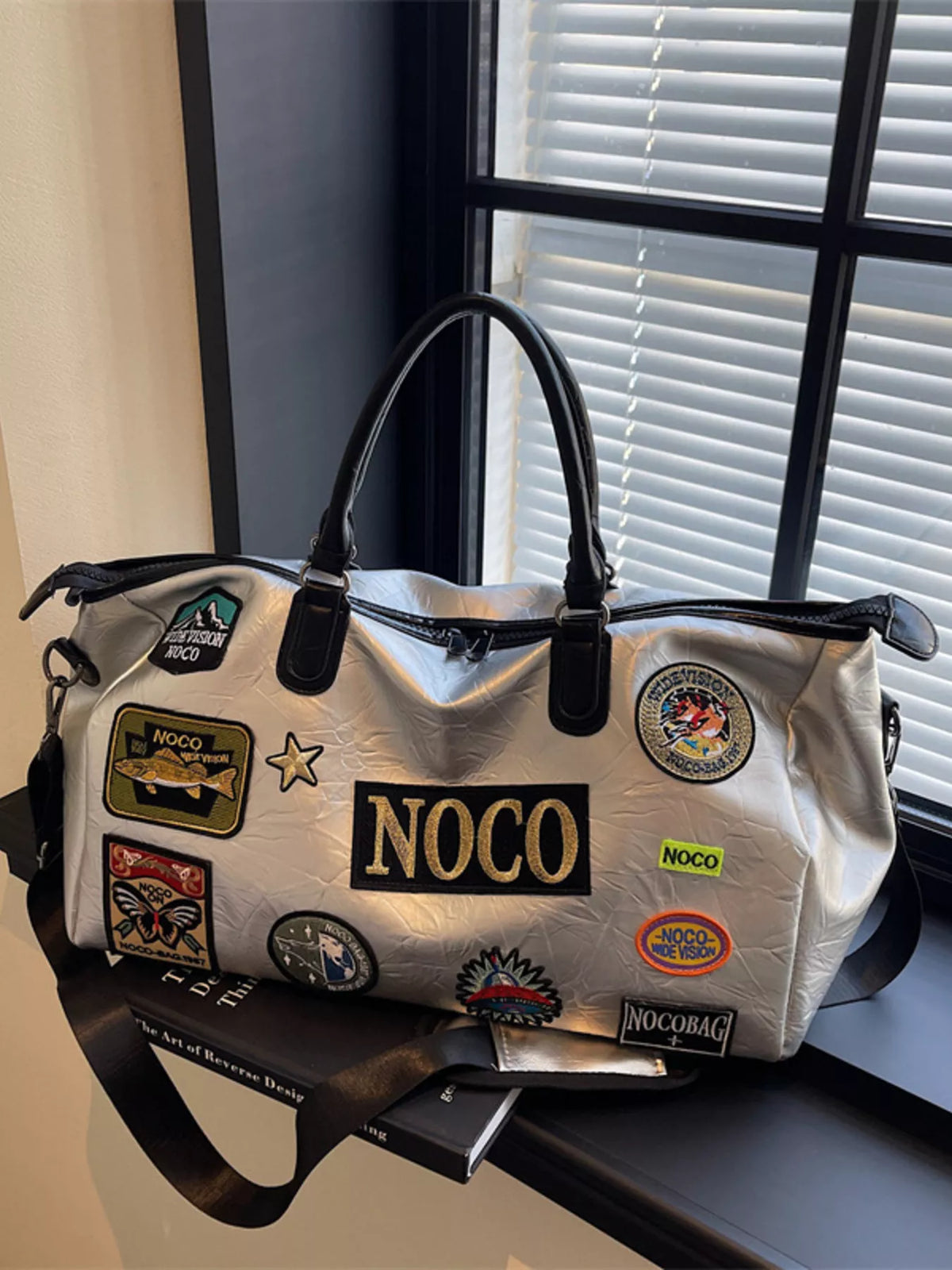 Patchwork Embellished Travel Bag - Lilixa.store