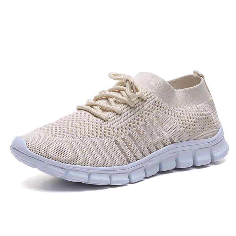 Breathable Mesh Round Toe Lace Up Athletic - Lilixa.store