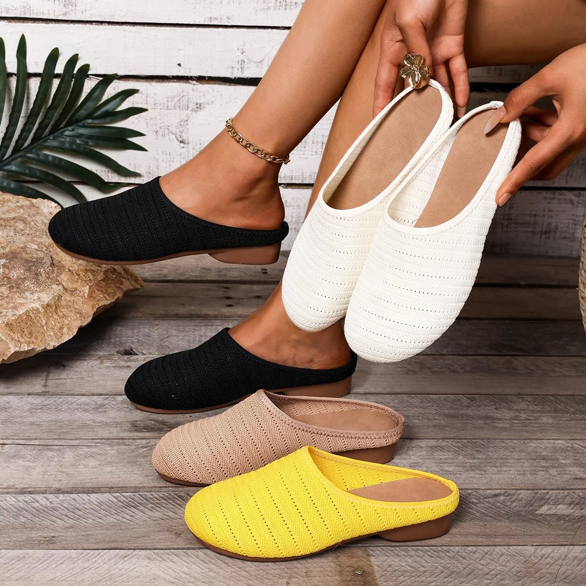 Round Toe Flat Slip-Ons, view 7