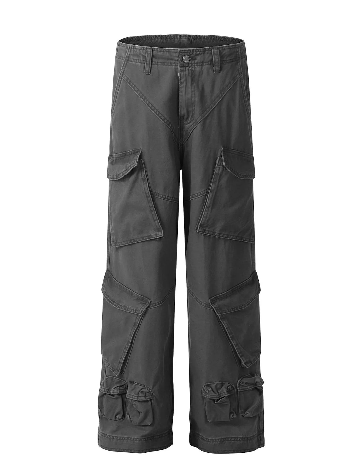 Men's Loose Fit Cargo Pants with Multiple Pockets