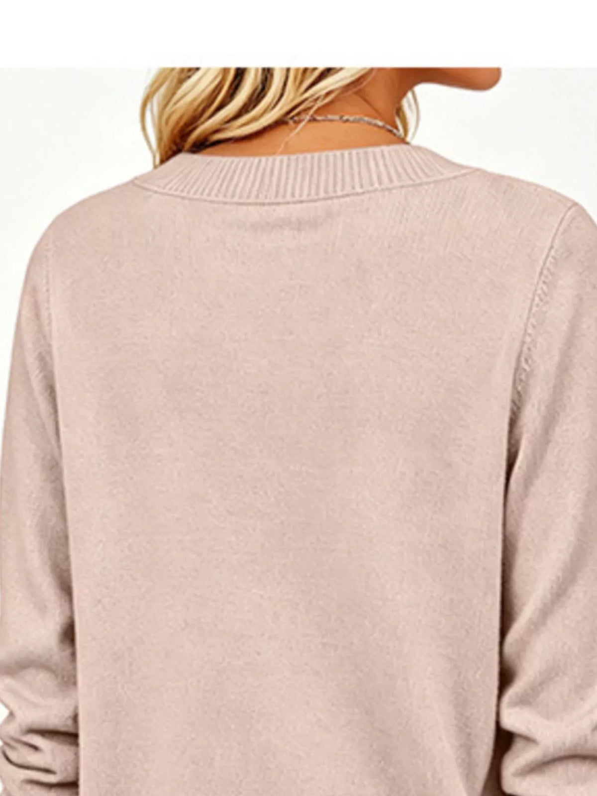 V-Neck Long Sleeve Sweater w