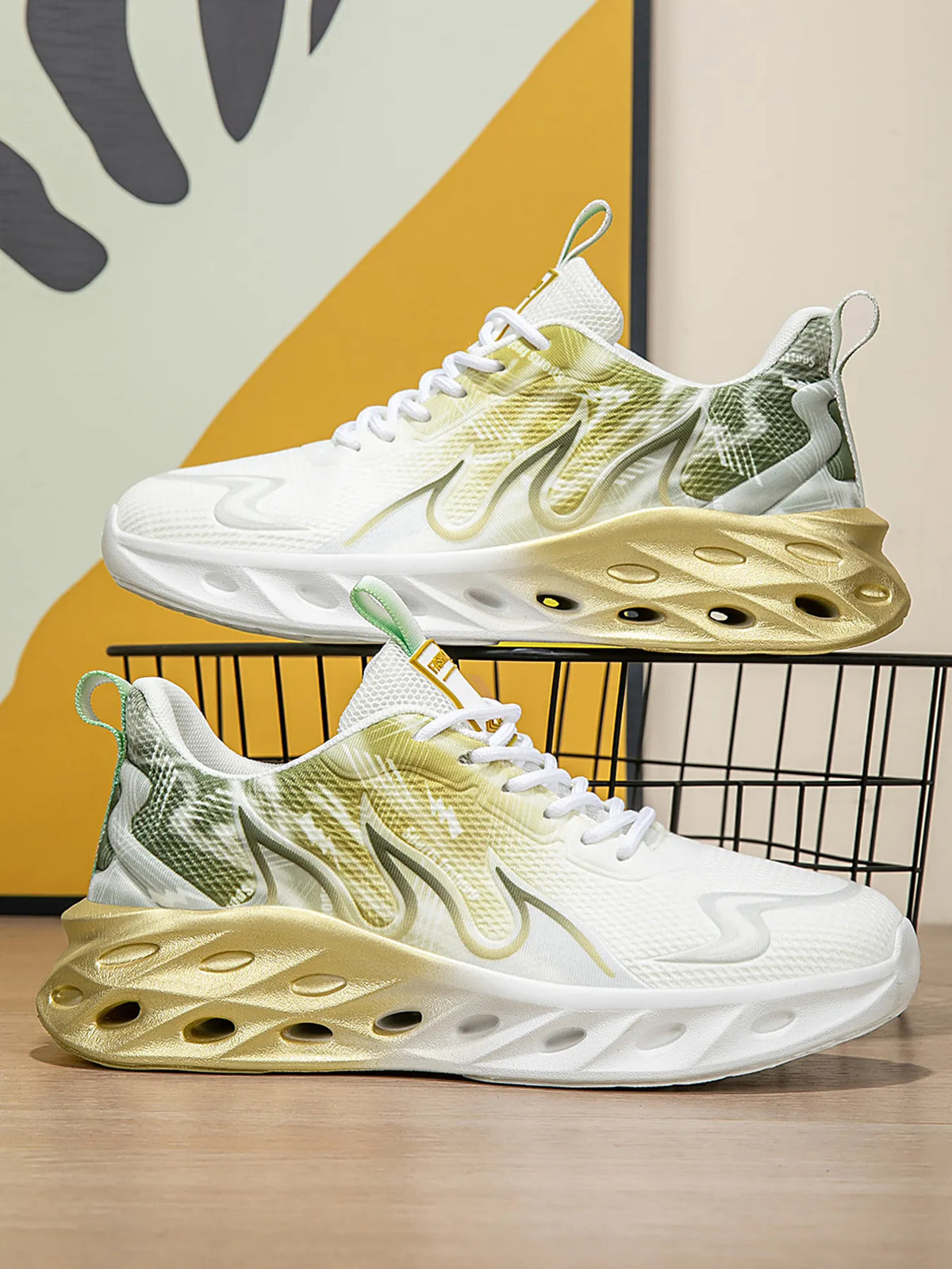 Round Toe Lace Up Mesh Athletic - Lilixa.store