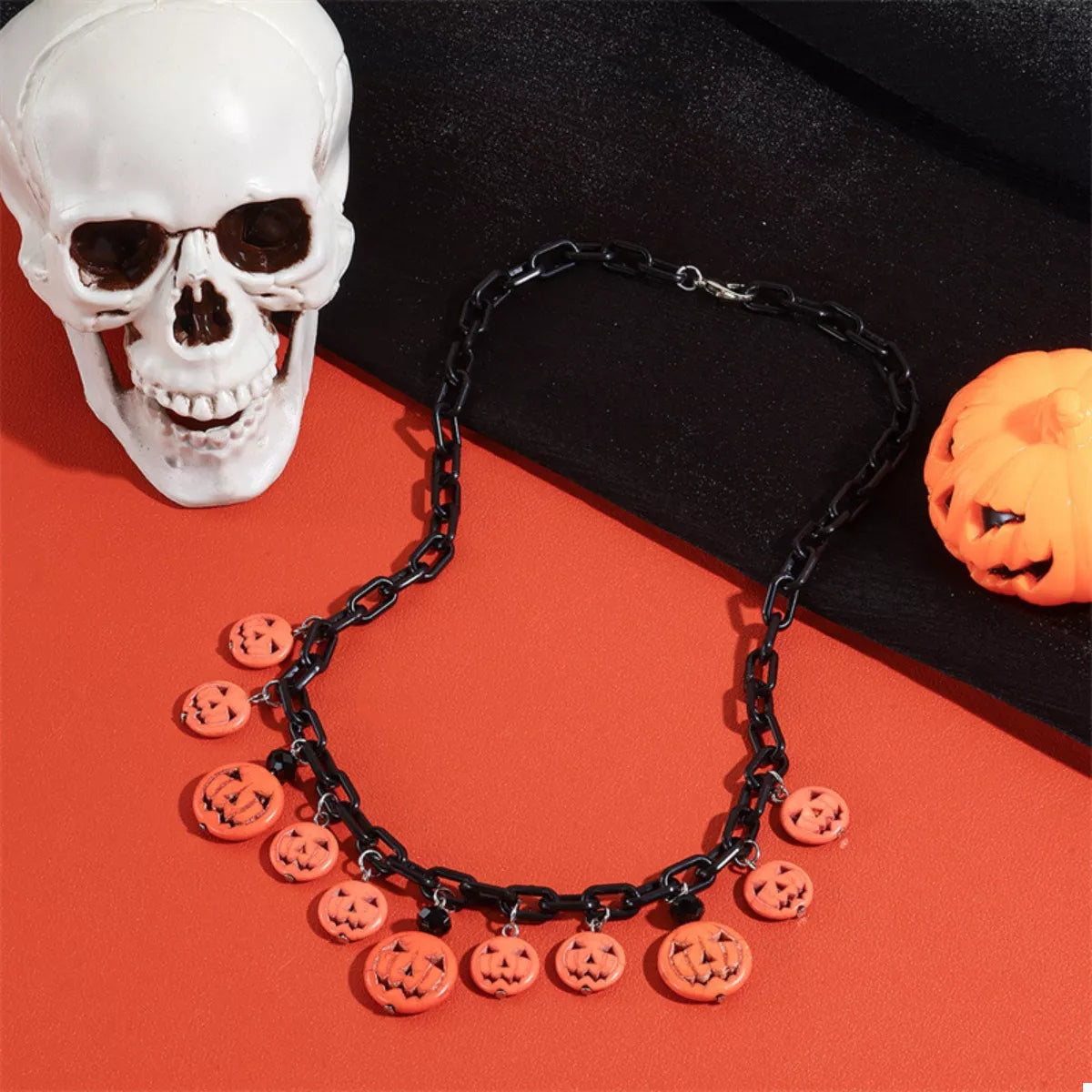 Halloween Skull Ghost Charm Necklace - Lilixa.store