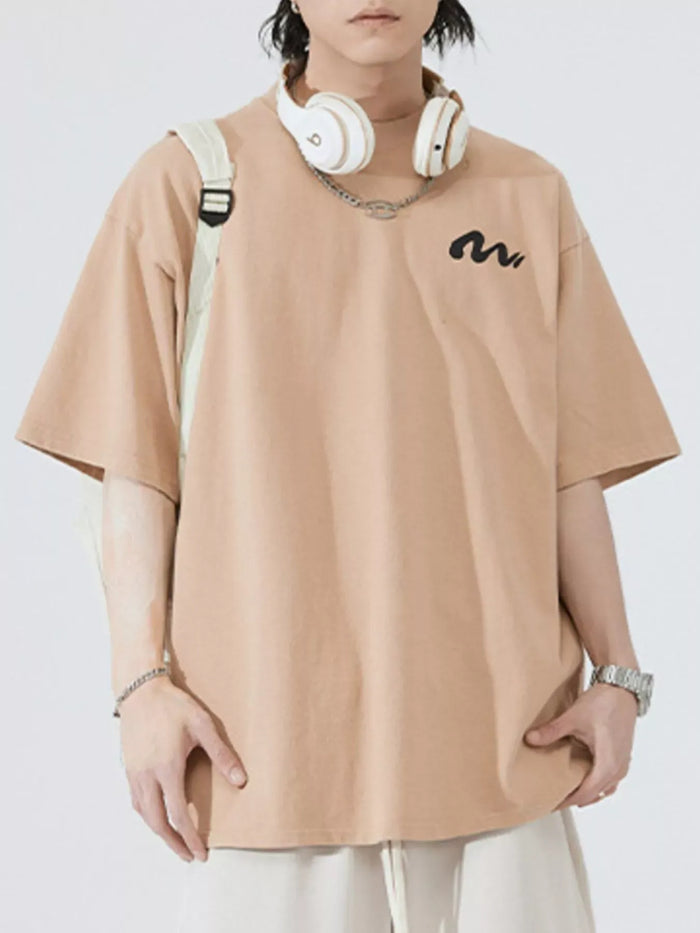 Lilixa Men's Tops Men's Full Size Round Neck Half Sleeve T-Shirt Plus Size Men's Full Size Round Neck Half Sleeve T-Shirt Plus Size